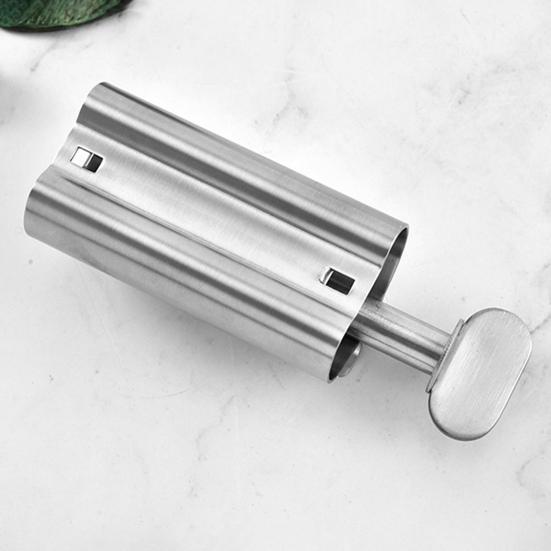 Toothpaste Squeezer Compact Size Reusable Smooth Edge Ultra-Light Corrosion Resistant Stainless-Steel Toothpaste Tube Squeezer Hand Cream Extruder