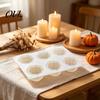 Non Stick Pumpkin Silicone Form 3D Candle Mold, Food-Grade Non-Stick Flexible DIY Baking Casting Mold Halloween Themed for Mousse Cakes And