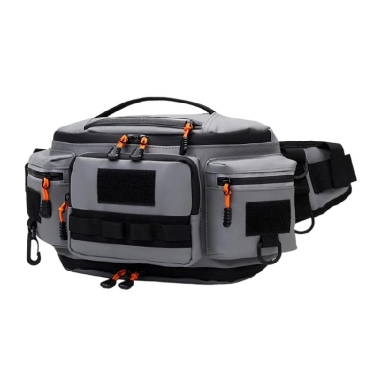 

Crossbody Single Shoulder Bag Multifunction Waist Bags Fishing Pack Water Resistant Outdoor Fishing Tackle Storage Bag сірий