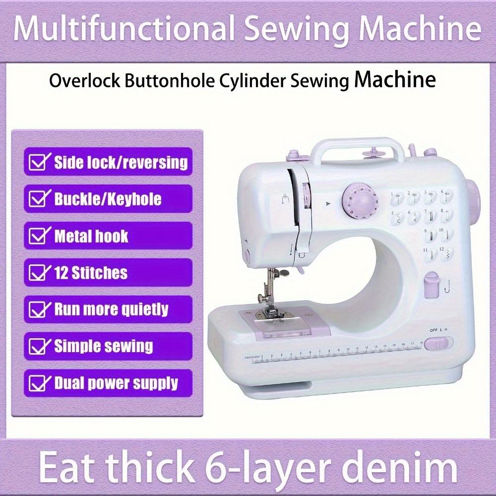 

Electric Sewing Machine with Extension Table, Foot Pedal, Light, and Sewing Kit Tools for 12 Built-in Stitches and 2 Speeds United States