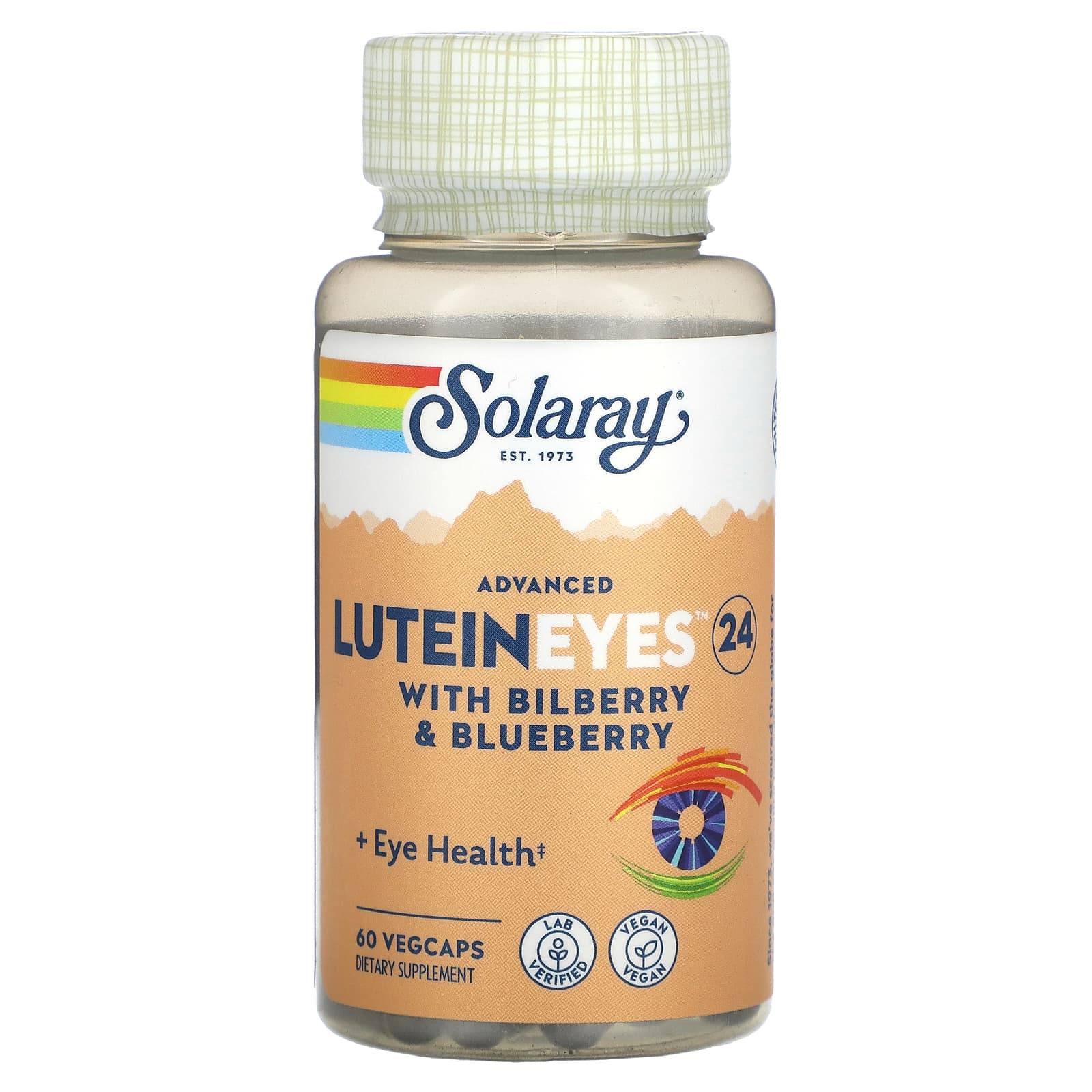 

Solaray, Advanced Lutein Eyes 24, with Bilberry and Blueberry, 60 Veggie Capsules