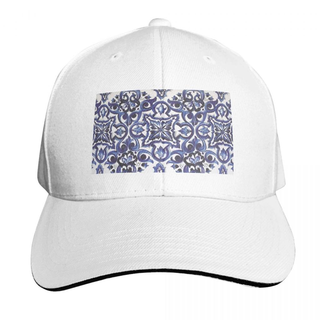 Mediterranean Sicilian Tile Cap Fashion Casual Baseball Caps Adjustable Hat Hip Hop Summer Unisex Baseball Hats Polychromatic