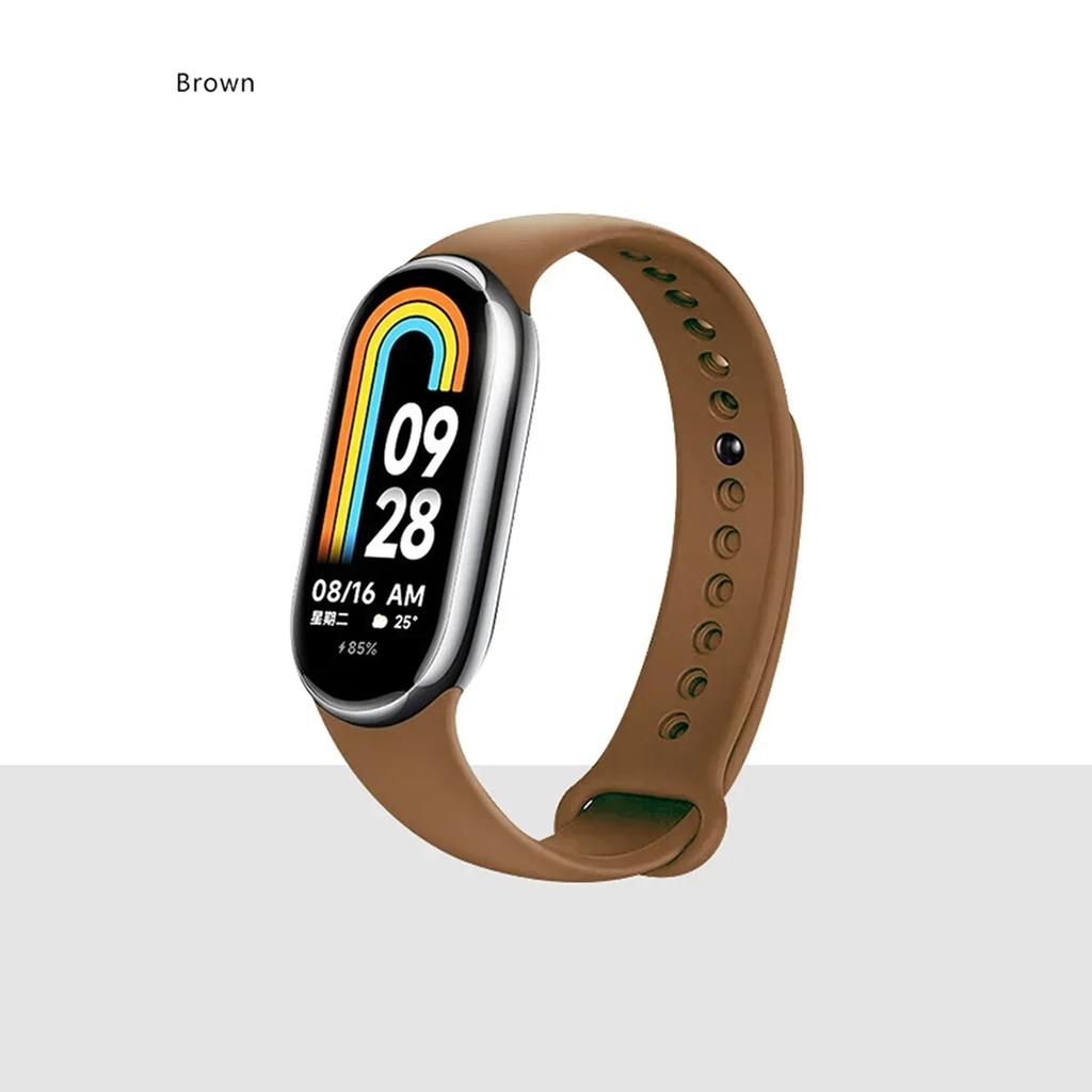 Silicone Strap for Xiaomi Mi Band 9 8 Strap NFC Sports Rubber Bracelet Wristband Pulseira Correa Smart for Mi Band 8/9 Accessory
