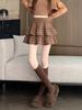 Women's Plaid Mini Skirt with Ruffles Shorts Skirt Y2K Fashion Clothes Autumn Winter