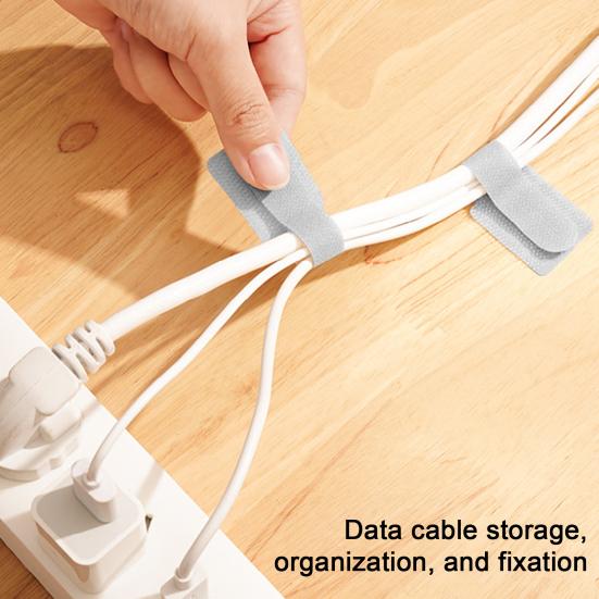 10/20/50/100Pcs Self Adhesive Cable Ties Adjustable Cord Straps Strong Stickiness Easy To Use Cable Management Clips
