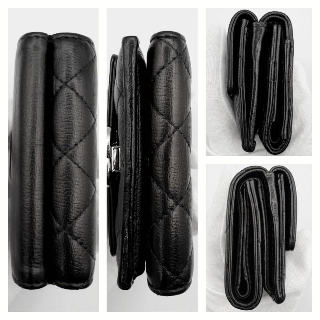 Used Domestic genuine product, Chanel wallet, Matelass, Compact wallet, Mini wallet, Black