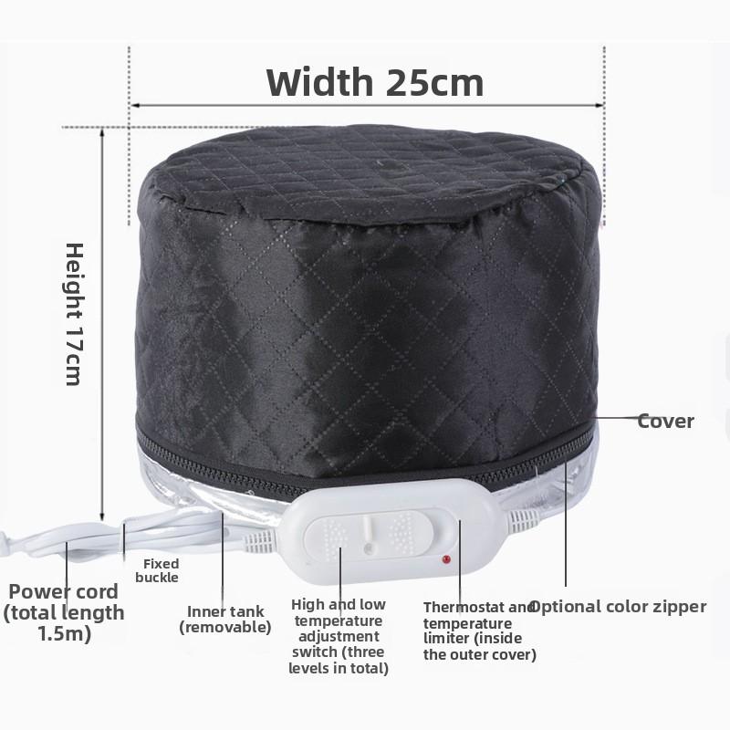 Waterproof Electric Hair Steamer Cap Thermal Treatment Hat with Adjustable Temperature for Deep Conditioning Home Salon SPA Care