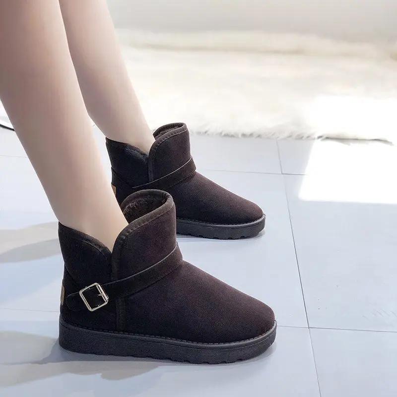 Shoes For Woman Round Toe Women's Snow Boots Wedge Heel Ankle Booties Stylish Offer Protective Promotion Anti Slip Goth 39