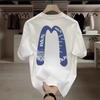 Trendy Brand Short-Sleeved Pure Cotton Men'S Printed T-Shirt Trendy Men'S And Women'S Versatile Round Neck T-Shirt Men'S