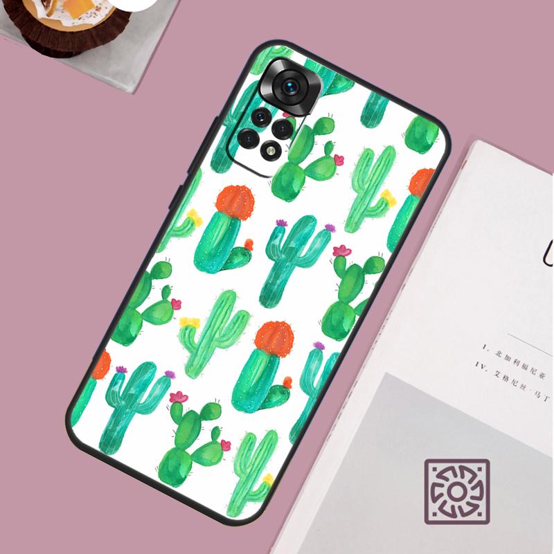 Plant Cactus Case For Xiaomi Redmi Note 14 13 12 11 10 15 Pro Plus Redmi 15 13 13C 10C 12C 14C 15C Cover