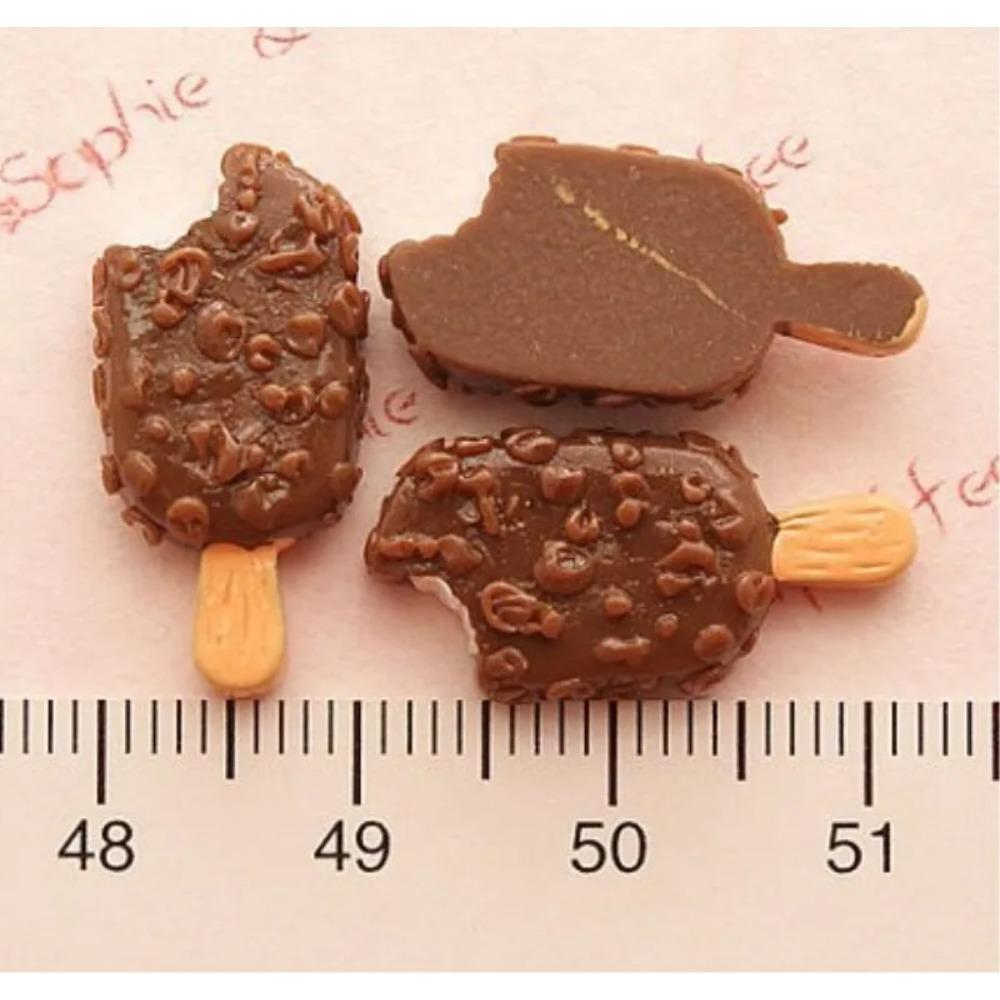 10pcs 20*10mm Kawaii Flat Back Resin Chocolate Ice Cream Cute Resin Scrapbook DIY Decor Home Figurine Crafts
