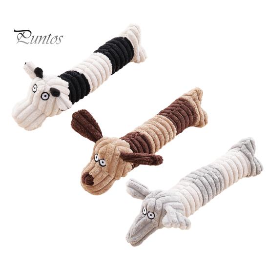 Separation Anxiety Dog Toy Plush Animal Interactive Squeaky Chew Soft Stuffed Puppy Teething Long Cow Elephant Tug-of-War for Boredom Relief