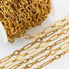 1Meter Hollow Heart Square Necklace Chain Stainless Steel Gold Plated Link Chains DIY Women Bracelets Jewelry Making Bags Chain