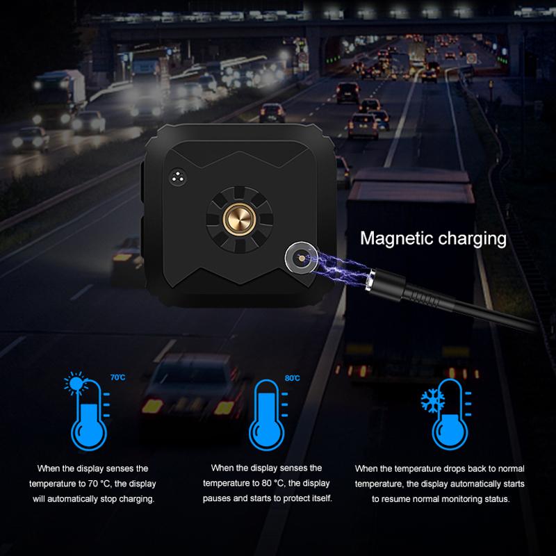 CAREUD Motorcycle TPMS Tyre Pressure Monitoring System LCD Display Magnetic charging With Internal/External Pressure Sensors