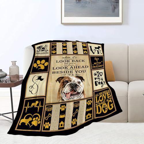 French Bulldog Digital-printed Polyester Bedroom Velvet Flannel Soft Sofa Cover Blanket Fleece Soft Sofa Cover Blankets for Beds