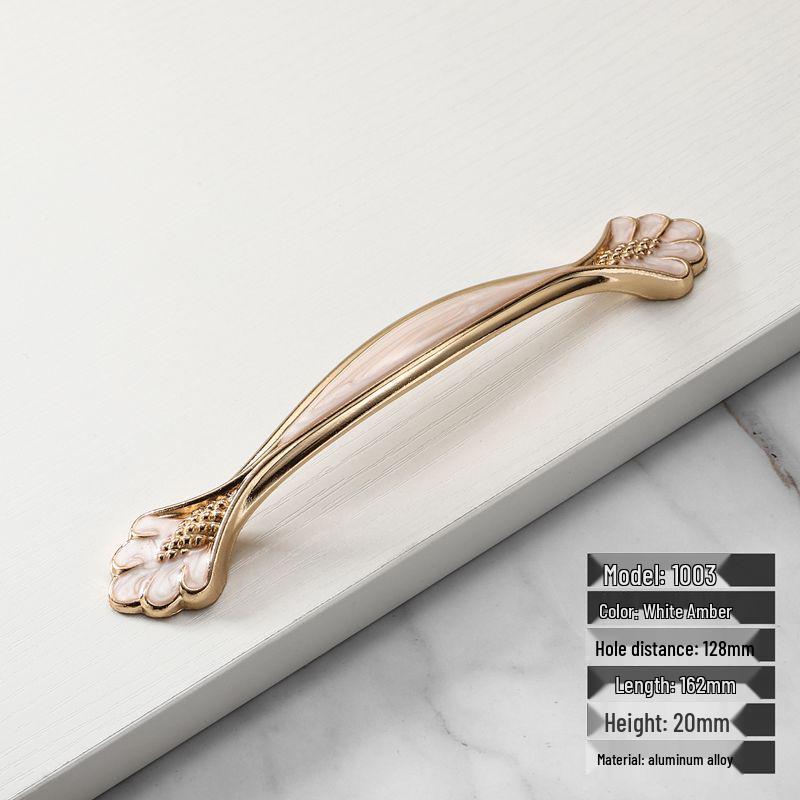 European Style Red Amber Drawer & Wardrobe Handle - Modern, Simple Cabinet Door Hardware