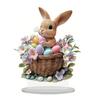 Bunnies Figurines Easters Decoration Table Centerpieces Acrylic Easters Eggs Rabbit Statue Rabbit Sculpture Home Decors