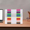 12pcs Clear Plastic File Boxes, Multi-Color Document Organizers W/ Buckle Closure, Rectangular Storage Cases for Office, School