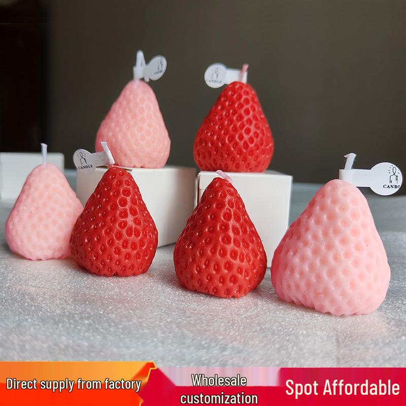 Strawberry Scented Birthday Candle Gift Box – Small Party Favor Fragrance