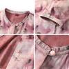 Spring & Summer Chinese Style Loose Cardigan: Women's Seven-Sleeve Top for Middle-Aged & Elderly