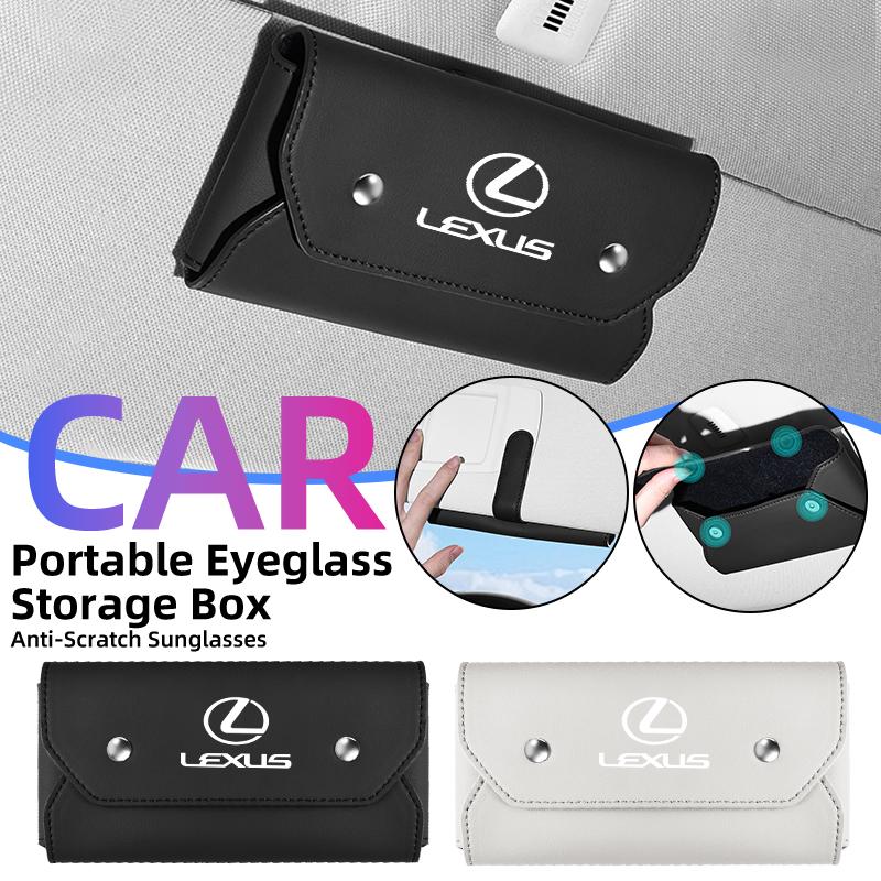 CKU5 Car Sun Visor Glasses Case Leather Sunglasses Box Eyeglasses Holder For Lexus UX250h RX450h CT200h RX400h NX300h RX350 RX300 GX