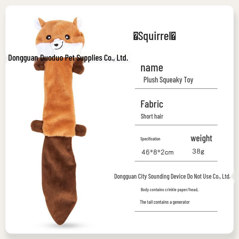 

Плюшевые шуршащие игрушки для питомцев: Лиса, Енот и Белка - Имитационные принадлежности, устойчивые к укусам