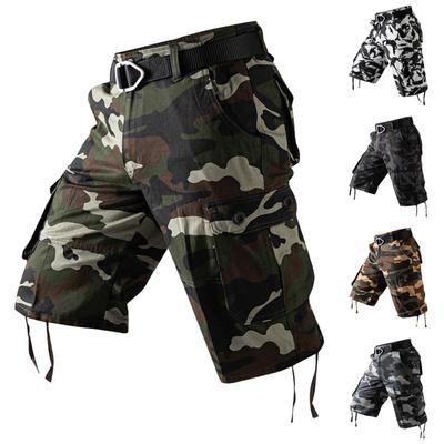 Men's Summer Workwear Shorts Loose Casual Five-Point Pants Men's Summer Camouflage Casual Cargo Shorts