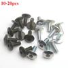 10-20 piezas Tornillo Perno de Cabeza Plana Redonda Grande Hexagonal Interior M6 6mm M6X16 Plata Oscuro para Motocicleta Scooter ATV Ciclomotor Cubierta de Plástico