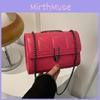 Chic Quilted Chain Strap Women's Bag 2024 Stylish Casual Pu Small Square Purse