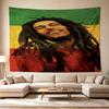 Bob Marley Reggae Music Legend  Polyester Wall Hanging Tapestry, Aesthetic Home Decor for Bedroom Dorm Photo Backdrop