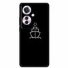 Reno 11F F25 Pro 5G Schwarze TPU Weiche Handyhülle, Einfaches Linien-Design