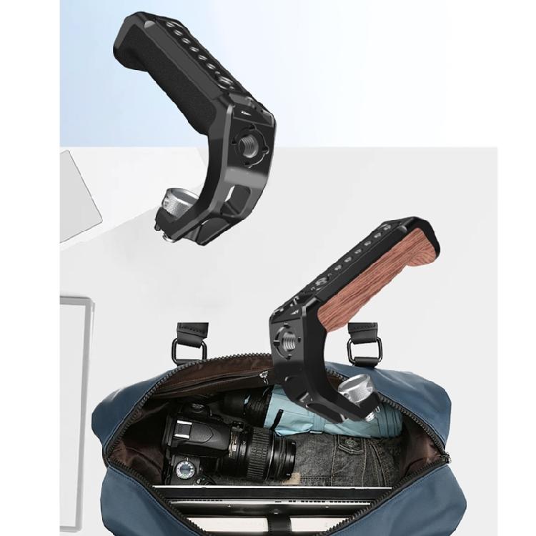 Camera Top Handle Handgrip 3/8 Locating Hole Cold Shoe Mount with 1/4 Holes for DSLR Cage Rig and Accessories
