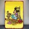 [2D Flat] 1pc 30.48X20.32 cm 2D Tin Sign, Iron Material, Frameless, Metal Artwork Surface, Hanging Sculpture, Anime Animals Naut