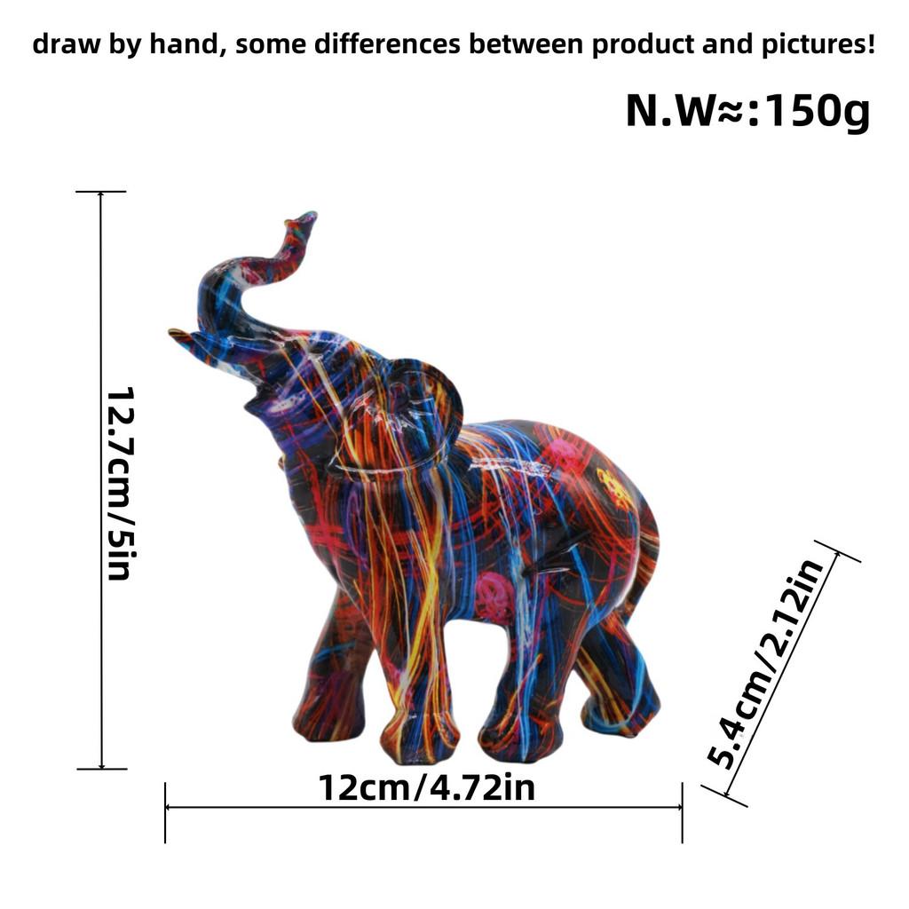 Resin Elephant Figurine Home Office Decor Gift For Kids And Teens