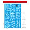 155pcs/9sheets Christmas Snowflake Window Decal Stickers Christmas Window Decorations Ornaments