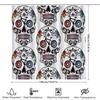 Floral Skull Shower Curtain Gothic Decor Bathroom Set Vintage Spooky Halloween Tapestry Wall Hanging Home Decor Artistic Pattern