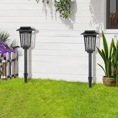 Solar Pathway Lights 2X Outdoor Solar Path Lights With Fly Protection Camping Gathering Decorative Lamp Weatherproof For Walkway