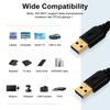 USB to USB Cable, 6FT USB A To USB A Cable USB 3.0 Male to Male cable Double Sided USBCord Type A Data Transfer for External Hard Drives