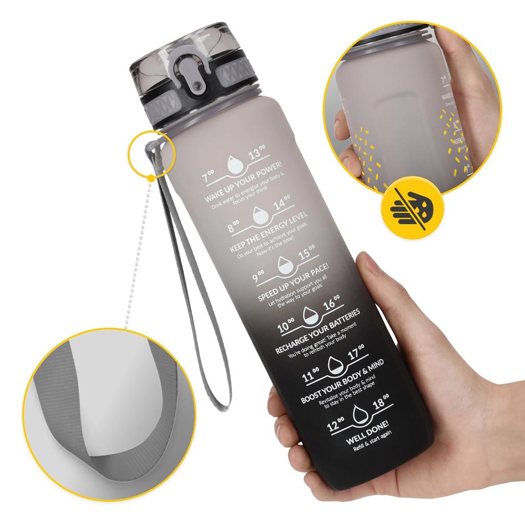 4FIZJO TRITAN Water Bottle 1l Gray
