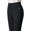 Pantaloni a Matita Slim Elasticizzati a Vita Alta da Donna Primavera Autunno Pantaloni Casual Abbinamento Stile Moda Signore di Mezza Età