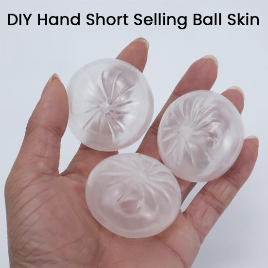 Bun Shape Stress Toys DIY Dumpling Squeeze Toy Skin, Fillable Empty Ball Skin with Soft Balls Stopper, Anxiety Relief Simulated Making Supplies Focus