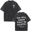Gewaschene T-Shirts Herren Mode Vintage Oversize T-Shirts Harajuku T-Shirt
