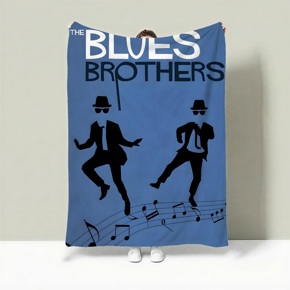 

Band T-The Blues Brothers Throw Lightweight 240g Flannel Blanket Soft Skin-friendly for Summer Cooling 75cmx90cm