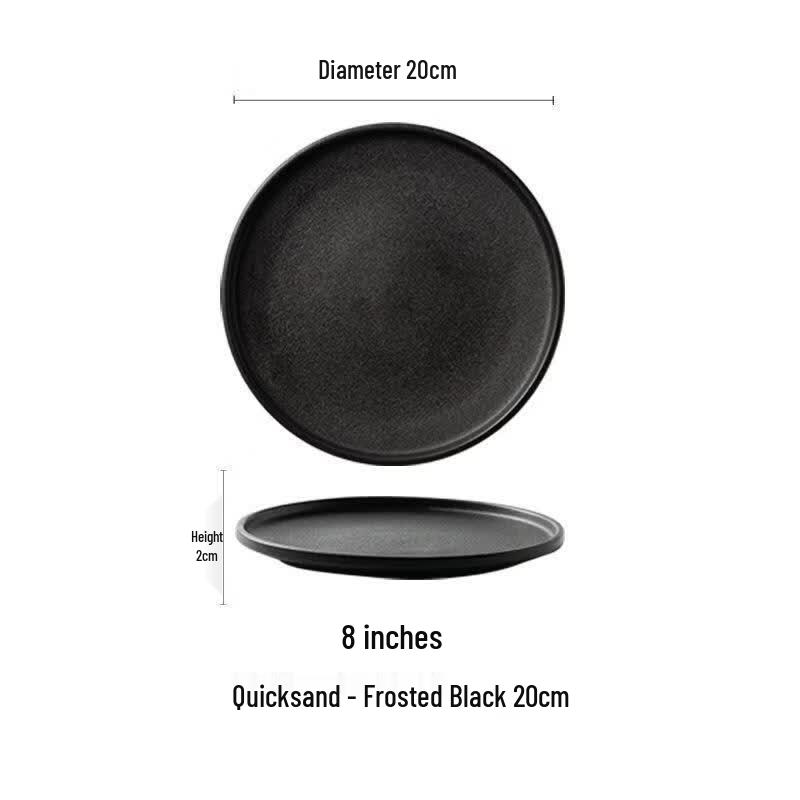 Di Rui En Japanese Style Frosted Ceramic Dinner Plates