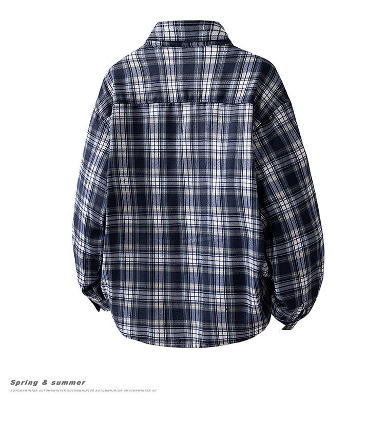 2025 Unisex Retro Plaid Long-Sleeve Shirt - Summer Casual Loose Fit
