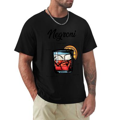Negroni Cocktail Recipe Tshirt Sports Casual Breathable Tee Shirt