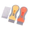 1 Set Glue Removal Blade With 10 Blades, Telescopic Adjustment Knife, Cleaning Scraper Tool For Removing Labels,Stickers,Paint