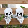 Unique Gothic Bone Skeleton Art Sculpture Premium Resin Construction For Lawn Yard Decoration