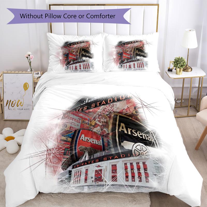 Arsenal Bedding Set Breathable Duvet Cover with Pillowcases Decorative Bed Linen for Bedroom Home Decoration Birthday Gift