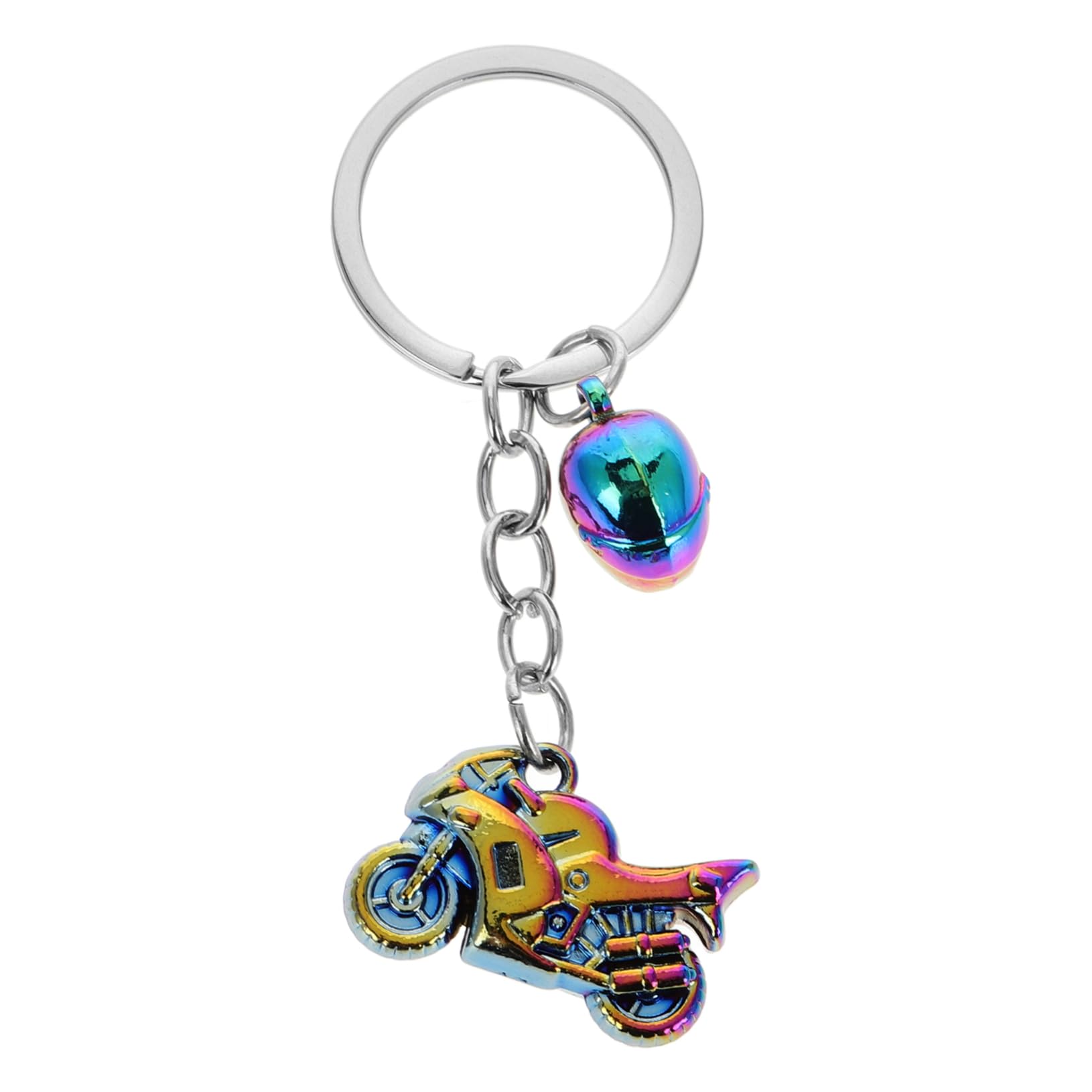 

[HORIALENCE] Vintage Motorcycle Decoration Metal Key Chain Cool Key Chain for Men Bike Charm Keychain Car Key Chain Key Hole 8.00X3.00X1.00CM